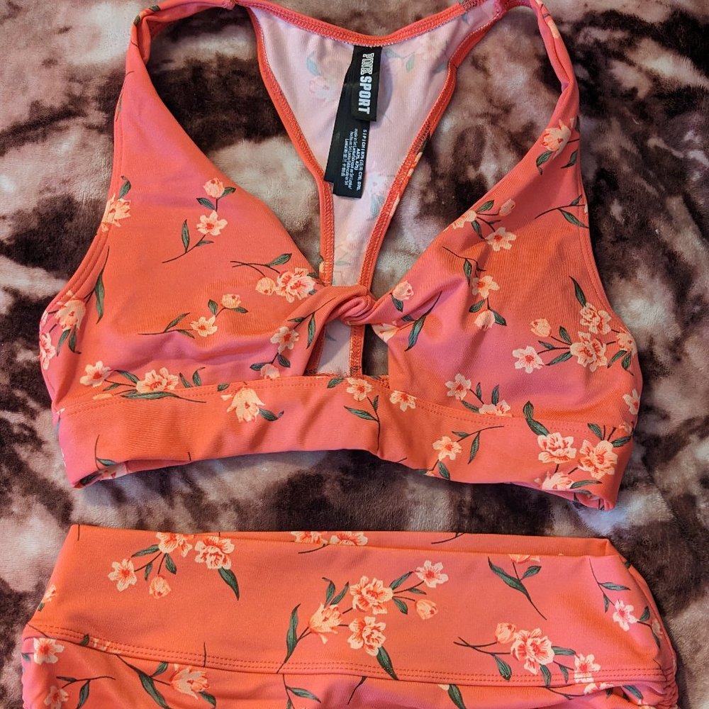 Pink women's swim suit